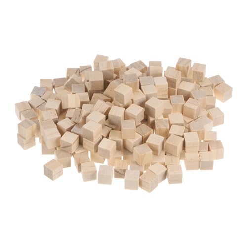 QUARKZMAN Holzblöcke für Bastelarbeiten, 100 Stück 3/8 Zoll Unvollendete Holzwürfel Kiefernholz Quadratblock für DIY Bastelprojekte von QUARKZMAN