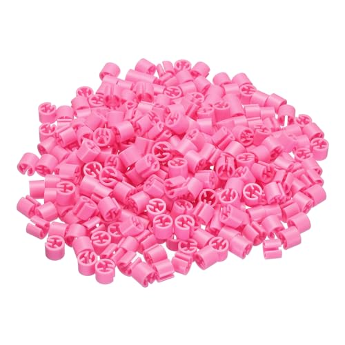 QUARKZMAN Kleiderbügel-Marker leere Etiketten passend für 3,5 mm Stange zur Farbcodierung von Kleidungsstücken, pink, Packung mit 300 Stück von QUARKZMAN