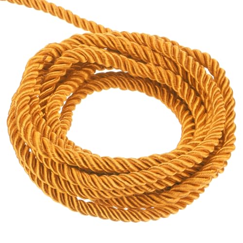 QUARKZMAN Kordel Satinkordel Gedrehte Kordelschnur, 5 Yard 3mm 3 Stränges Geflochtener Seil Glänzender Faden Schnur für DIY-papierschnur Handwerk Geschenktasche Vorhang, Orange - 5m QUARKZMAN Kordel Satinkordel Gedrehte Kordelschnur, 5 Yard 3mm 3 Stränges Geflochtener Seil Glänzender Faden Schnur für DIY-papierschnur Handwerk Geschenktasche Vorhang, Orange - 5m von QUARKZMAN