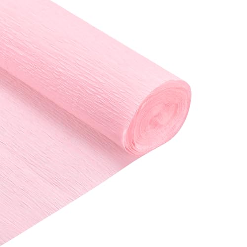 QUARKZMAN Krepppapier 50 x 210 cm Kräuselpapier Pastell Crepe Paper Seidenpapier Floristenkrepp Crepe-Papier zum Basteln Dekoration Geschenk Verpackung Blumen, Schwarz Rosa von QUARKZMAN