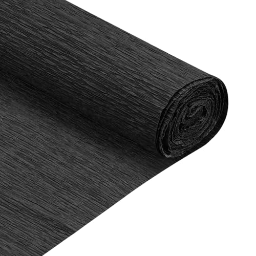 QUARKZMAN Krepppapier 50 x 210 cm Kräuselpapier Pastell Crepe Paper Seidenpapier Floristenkrepp Crepe-Papier zum Basteln Dekoration Geschenk Verpackung Blumen, Schwarz QUARKZMAN Krepppapier 50 x 210 cm Kräuselpapier Pastell Crepe Paper Seidenpapier Floristenkrepp Crepe-Papier zum Basteln Dekoration Geschenk Verpackung Blumen, Schwarz von QUARKZMAN
