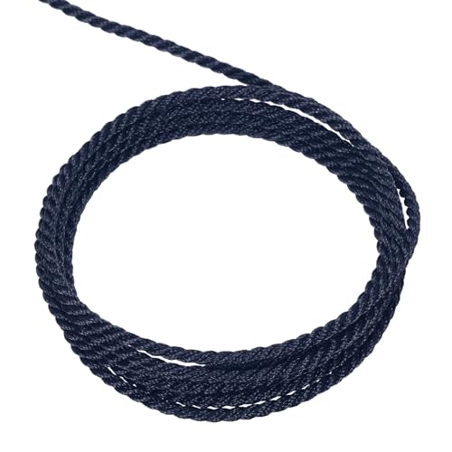 QUARKZMAN Packschnur Kordelband, 2mm x 5m 3 Stränge Polypropylen Geflochtenes Seil Schnur für Handwerk Geschenktüte Vorhang Rope Weihnachtsdekoration, Kordel Marineblau QUARKZMAN Packschnur Kordelband, 2mm x 5m 3 Stränge Polypropylen Geflochtenes Seil Schnur für Handwerk Geschenktüte Vorhang Rope Weihnachtsdekoration, Kordel Marineblau von QUARKZMAN