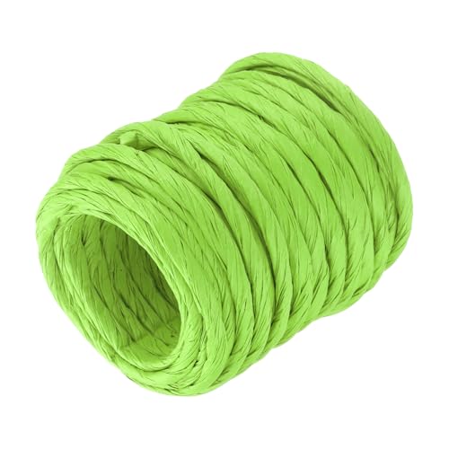 QUARKZMAN Raffia Papier Handwerk Seil Verpackung Seil 13.1 Yards handgemachte verdrehte Papier Handwerk String/Schnur/Seil für DIY Dekoration Geschenk Verpackung Grün von QUARKZMAN