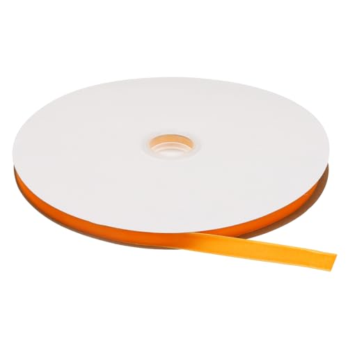 QUARKZMAN Samt Farbband 3/8" x 25 Yard Einseitige Spule Seidig für Basteln Handwerken Geschenkverpackung Schleife Dekoration Orange von QUARKZMAN