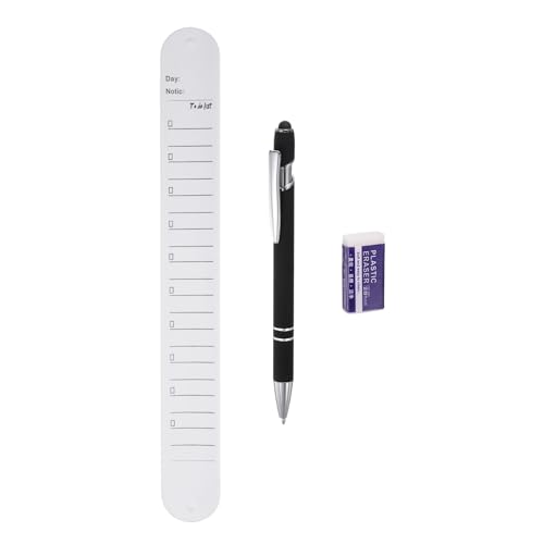 QUARKZMAN Silikon-Memo-Armband 9,37" x 1,1" 20cm 8 Zoll beschreibbare tragbare Klatscharmbänder mit Kugelschreiber und Radiergummi für den Gebrauch, Weiß von QUARKZMAN