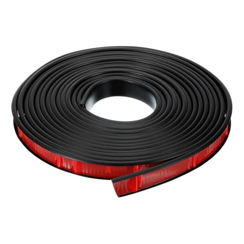 QUARKZMAN U-Form Kantenband, 16,4ft Selbstklebender U-Kanal Kantenbeschützer TPE Flexibler Möbelkantenbeschützer Furnierkantenabschluss für Schranktischregale (15mm, Schwarz) von QUARKZMAN