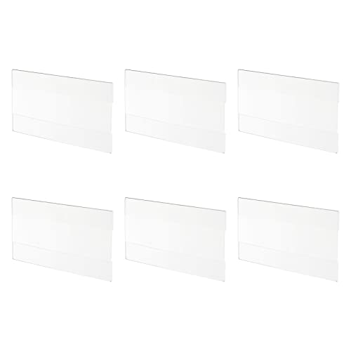 QUARKZMAN Wand Montage Preisschilder Zeichen Halterung 7.9x3.9x0.07" Horizontal Kennzeichnung für Kleidung Hausgemachte Preisgestaltung 6Pack von QUARKZMAN