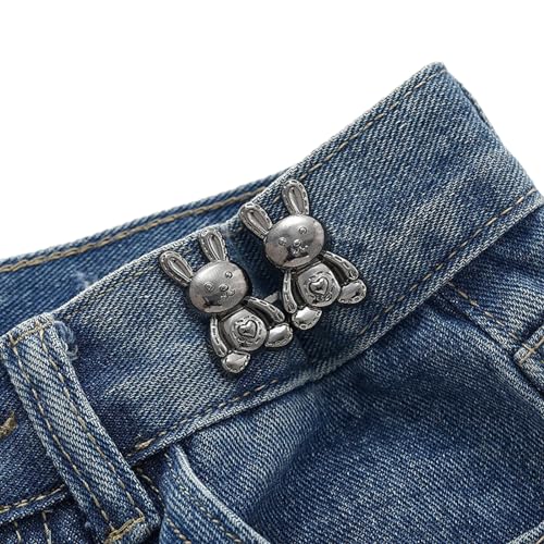 Instant Button Jeansknopf, Hosennadel, Jeansknopf, verstellbare Taillenschnalle, strafft die Taille, Knopfnadel, kein Nähen von QUEENYARD