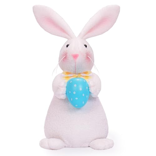 QUEENYARD EasterBunny hält Karotte/Eier Frühling dekorativ für Schule, Büro, Schlafsaal, Schreibtisch von QUEENYARD