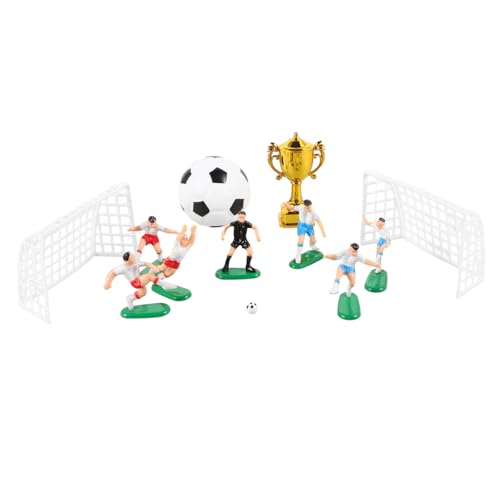 QUMIIRITY 1 Satz Trophäen-Fußballmodell Fußball-Cupcake-Topper Fußball-Kuchenaufsatz für Jungen Trophäe Fußball Modell Kuchen Dekoration Fußball Thema spielzeug Mini-Fußball Wiederverwendbar von QUMIIRITY