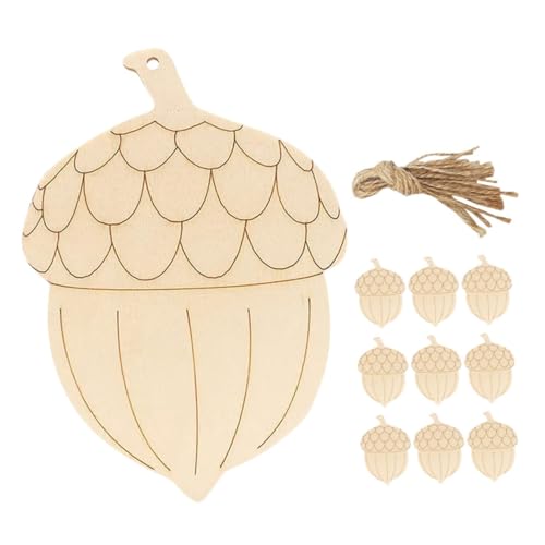 QUMIIRITY 10st Hangtag Aus Holz Handgefertigte Holzschilder Graffiti-holzscheiben Holzausschnitte Ornamente Zum Basteln Thanksgiving-lieferungen Holz DIY Handwerk Ausschnitte Beige von QUMIIRITY