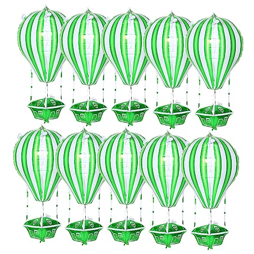 QUMIIRITY 10st Klassenzimmerdekorationen Mit Heißluftballons Ballonbogen-kit Ballonständer Luftballons Für Geburtstagsfeiern Schwarz Roter Ballon Rote Luftballons Aluminiumfolie Green von QUMIIRITY