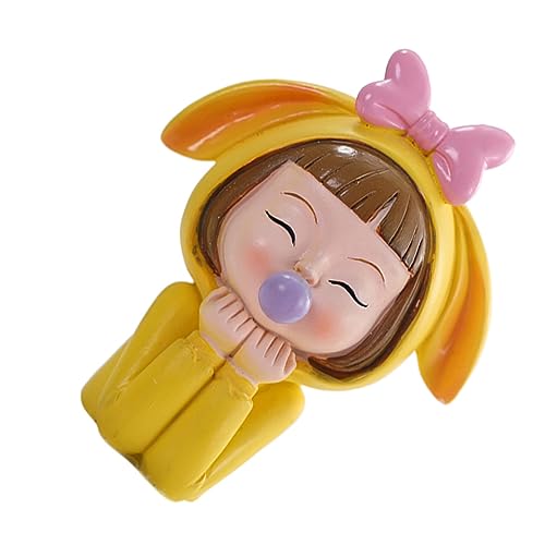 QUMIIRITY 1stk Mädchen Puppe Dekoration Dessert-ornament Feierdekoration Kuchen Topper Entzückender Kuchen Figur Tortenverzierungen Für Kinder Mini-prinzessin-statue Partyschmuck Harz Yellow von QUMIIRITY