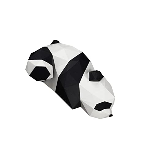 QUMIIRITY 1stk Stereoskopisches Papiermodell Panda Aus Papier Figur Bastel-Panda-Spielzeug 3D-Origami Büro-Tier-Ornament 3D-papiertier Panda Basteln 3D Geometrisches Origami Tierpapier Black von QUMIIRITY