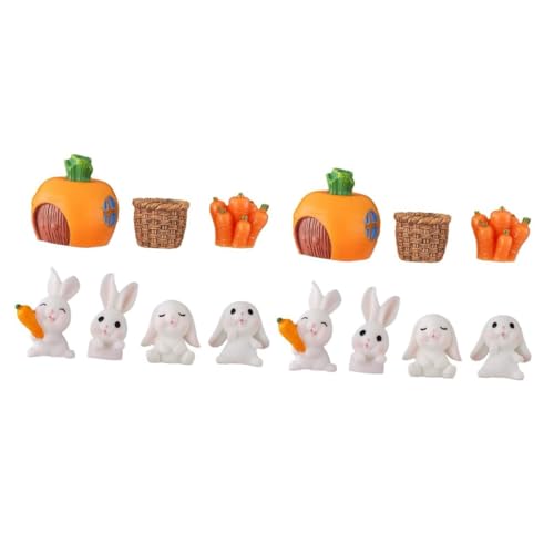 QUMIIRITY 2 Sätze Kuchendekoration Partygeschenke Kaninchen-tierfigur Kleiner Hase Kaninchenfiguren Kaninchen-miniaturfiguren Essbare Schmetterlinge Zum Dekorieren Von Kuchen Hasenfigur Pvc von QUMIIRITY