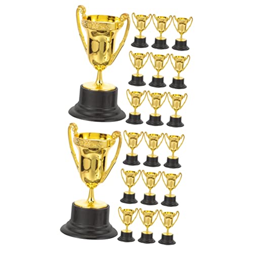 QUMIIRITY 20 Stk Trophäe Sportpokal Für Kinder Mini-award-cupsr Spielpreis Bulk-spielzeug Für Kinder Mini-spielzeug Massenspielzeug Leistungspreis Zuerkannt Mini- Golden Plastik von QUMIIRITY