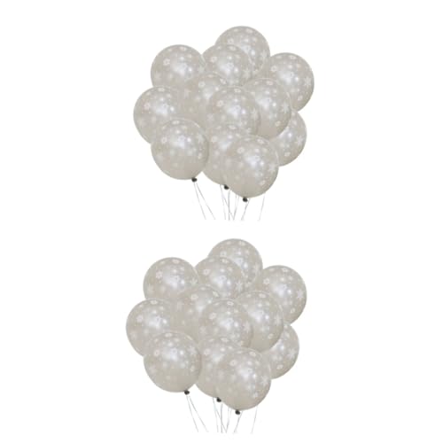 QUMIIRITY 24 Stk Geburtstag Luftballons Frohe Weihnachten Folienballons Weihnachtsfeierdekorationen weihnachtsdeko halloween dekoration Latexballons Schneeflockenballons Partyballons Silver von QUMIIRITY