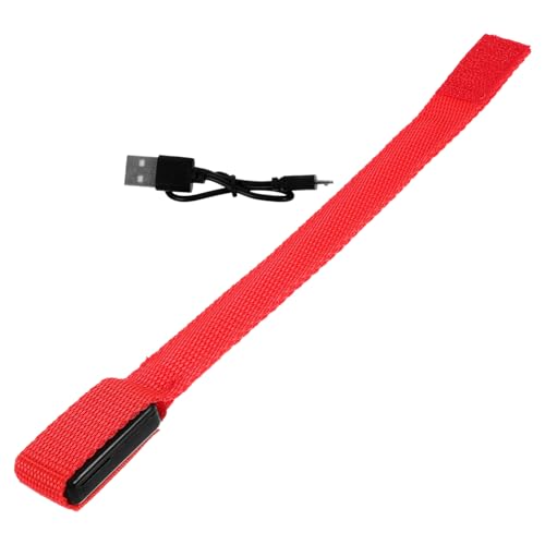 QUMIIRITY 2St LED-Leuchtarmband Strumpf Stuffer aufleuchten leuchtende Armbänder LED-Slap-Armbänder party sachen party supplies caveat blinkende Armbänder LED-Armband Stoff rot von QUMIIRITY