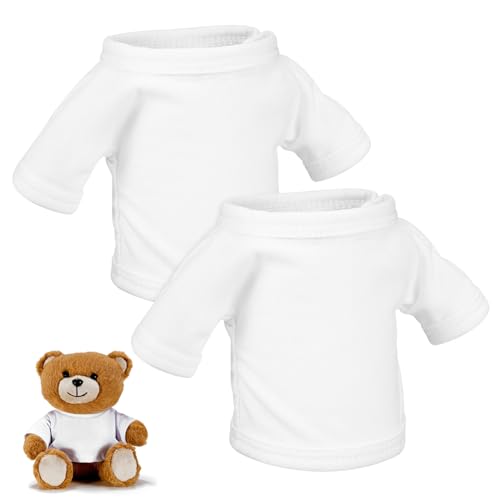 QUMIIRITY 2St Puppenkleidung Plüschpuppe Plüschtierkleidung Outfit Bär Tiere Bärenzubehör Kinder Puppen kinderpuppe Bärenpuppenversorgung austauschbare Kleidung für Bärenpuppen Stoff Weiß von QUMIIRITY