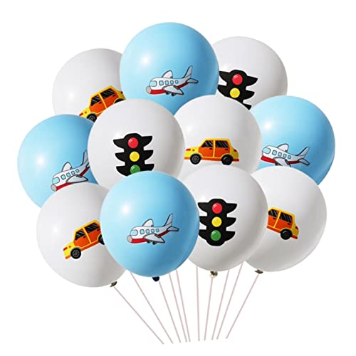 QUMIIRITY 30St fröhliche Autoballons Autos Ballons LKW-Ballons Flugzeugdekorationen Ballons Masse Babyballons Massenballons Latexballons Ballons Auto bedruckte Luftballons Partyballons von QUMIIRITY