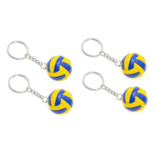 QUMIIRITY 4 Stück Volleyball-Modellspielzeug volleyball schlüsselanhänger kinder schlüsselanhänger Fußball-Dekor Bulk-Schlüsselringe spielzeuge charms anhänger exquisiter Taschenanhänger von QUMIIRITY