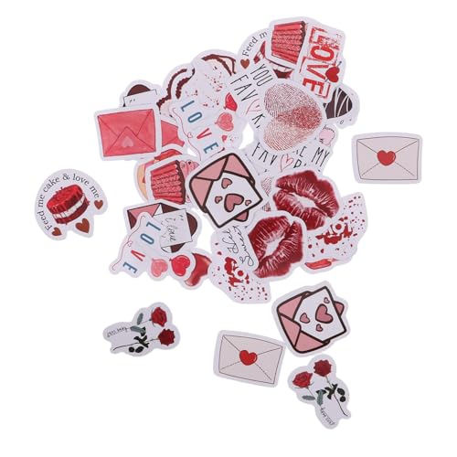 QUMIIRITY 46st Valentinstag-handbuchdekoration Valentinstag-Requisiten Zubehör Für Sammelalben Accessoires Zum Valentinstag Partydekoration Zum Valentinstag Liebe Sammelalbum Aufkleber von QUMIIRITY