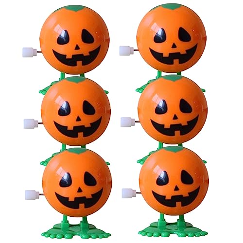 QUMIIRITY 6st Halloween-spielzeug Laufspielzeug Aufziehen Halloween-streichspielzeug Aufzieh Spielzeug Halloween Uhrwerk Spielzeug Uhrwerk-spielzeug Für Kinderpartys Plastik Orange von QUMIIRITY