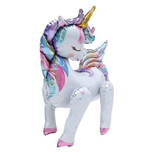QUMIIRITY Einhorn-Ballon LED Partyzubehör Ballondekorationen Und aufblasbarer Folienballon Geburtstagsdekorationen dekorativer Partyballon Kinderpartyballons Aluminiumfolie QUMIIRITY Einhorn-Ballon LED Partyzubehör Ballondekorationen Und aufblasbarer Folienballon Geburtstagsdekorationen dekorativer Partyballon Kinderpartyballons Aluminiumfolie von QUMIIRITY