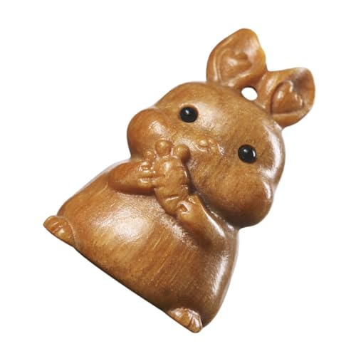 QUMIIRITY Kaninchenhandwerk Hasenfiguren Kaninchenfiguren Hase Tischdekoration Bürohasenfigur Osterdeko Für Die Küche Büro-osterdekorationen Hase Ostern Tischdekoration Holz Coffee von QUMIIRITY