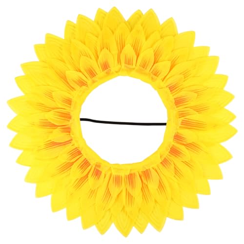 QUMIIRITY Partyzubehör Kopfbedeckung Blumen Kostüm Für Erwachsene Kindliche Leistung Sonne Stirnband Verzierungen Sonnenschein-stirnband Künstlich Stirnbänder Verschönert Aufkleber Yellow von QUMIIRITY