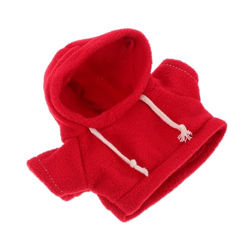 QUMIIRITY Plüschbärenkleidung Kleintierspielzeug plüschige Kleidung für Erwachsene Plüschbär Kleidung Hoodie für Plüschtiere lustige Hundepullover DIY Puppen-Nähspielzeug Stoff rot von QUMIIRITY