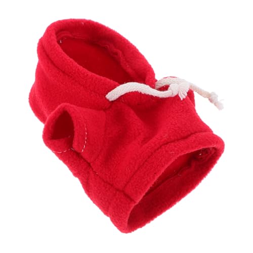 QUMIIRITY Plüschbärenkleidung Puppen schicke Hasen Anhänger Hase Babykleidung tierische Kaninchen Plüschbär Kleidung Hoodie für Plüschtiere Stofftierkleidung Tierspielkleidung rot von QUMIIRITY