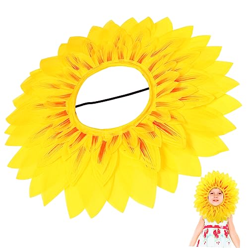 QUMIIRITY Gesichtsbedeckung mit Sonnenblumen- Kopfbedeckung Originelles Witziges Design Deko-accessoire für Den Kindergarten Sportspiele Requisiten Partyzubehör 58 Cm von QUMIIRITY