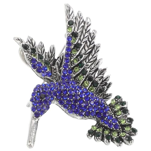 QUMIIRITY Strass Kolibri Brosche Tierschmuck Vogel Halsband Vintage Vogelschmuck Brosche Für Modeschmuck Accessoires von QUMIIRITY