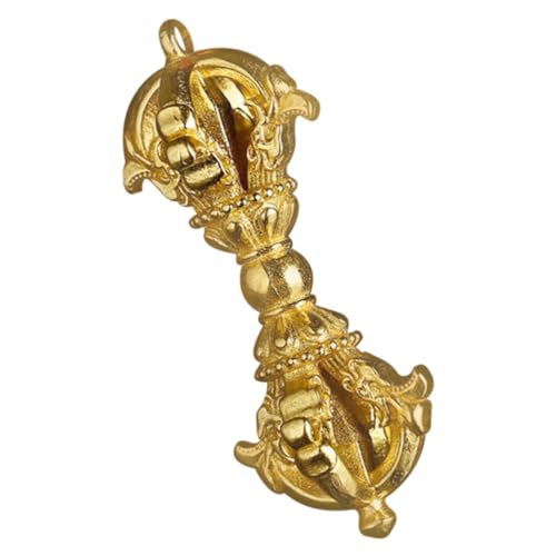 QUMIIRITY Vajra-anhänger Basteln Schlüsselanhänger Bastelset Vajra-pistill-Ornament Vajra-Charme Kleines Vajra- Vajra Stößel Halskettenanhänger Dekorativ Schmückt Golden Kupfer von QUMIIRITY