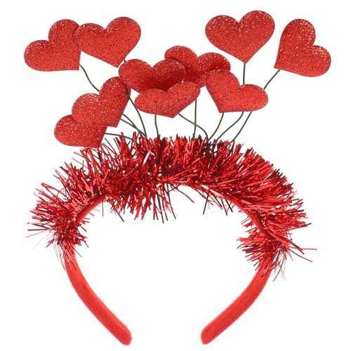 QUMIIRITY Valentinstag Stirnband Amor Stirnband faschings haarreif haarreifen mit herzen sonnenbrille Hochzeitsdekoration Valentinstag Herz Haarband Hochzeits-Haarband Filzstoff rot von QUMIIRITY