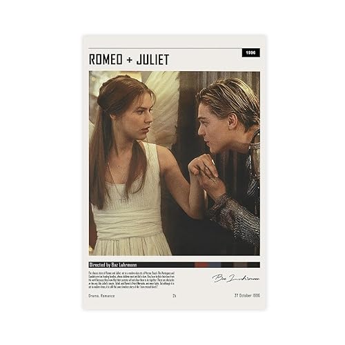 QUNAN Filmposter Romeo und Julia auf Leinwand, ungerahmt, 30 x 45 cm von QUNAN