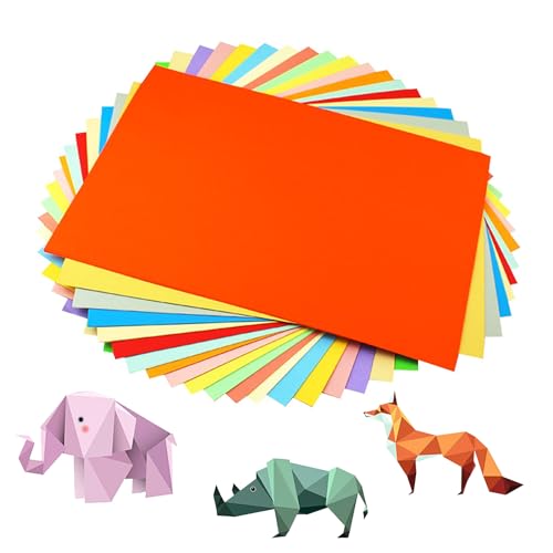 200 Blatt Origami Papier, 20 x 20 cm & 15 x 15 cm, bunte Origami-Blätter (70 g/m²), doppelseitige Origami-Karte für Kinder und Erwachsene, Origami, DIY-Dekorationen (20 Farben) von QUOTRE