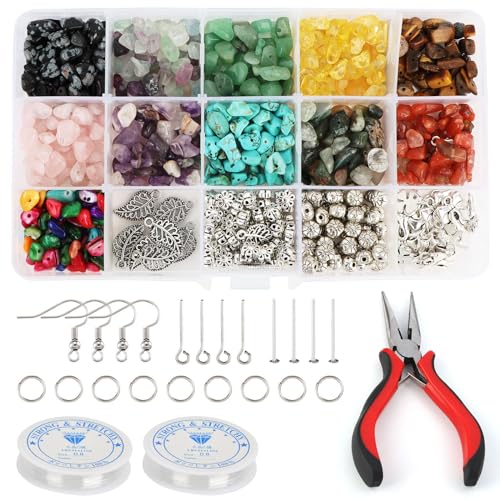 Farben naturform Edelsteine Perlen Halbedelsteine Kristall Steine Perlen für Armbänder Ketten Ohrringe Schmuck Machen Crafting von QUOTRE