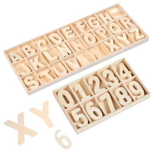 Holzbuchstaben Großbuchstaben A-Z Holzbuchstaben für Verschiedenen Größen zum Basteln und Bemalen Buchstaben Weihnachtsdekoration Freizeit Hochzeit Party Zufällig Gemischt von QUOTRE