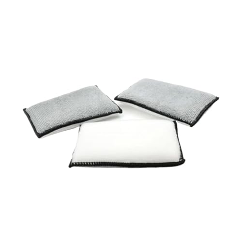 Auto-Mikrofaser-Innenraum-Scheuerschwamm Auto-Kaschmir-Reinigungspad Werkzeug Waschtuch Mikrofaser-Innenraum-Waschpad-Tuch(3pcs) von QUPXBE