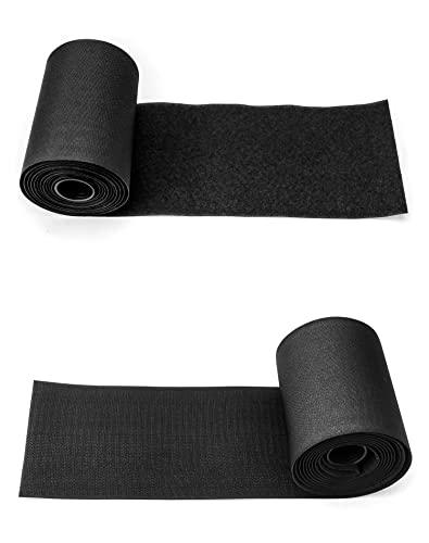 QWORK® 15cm x 2M Selbstklebend Klettband Extra Stark - Schneidbar Nylon Klettband zur Befestigung von Couchkissen, Teppichen, Befestigung & Organisation in Haus und Büro von QWORK