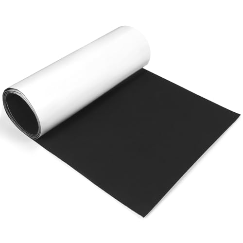 QWORK® Filzmatte Selbstklebend 40x200cm Schwarz - 2mm Dicke - Premium-Klebefilz für Möbel, Stühle und DIY-Projekte von QWORK