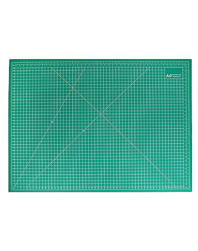 QWORK® Schneidematte A0, Grün, 5-Lagige Schneidunterlage, 120 X 90, Selbstheilende Schneidunterlage, Zum Näen, Scrapbooking, Quilten von QWORK