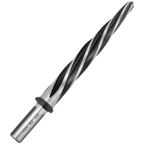 QWORK Kegelreibahle aus Schnellarbeitsstahl, 1,6 cm (5/8 Zoll), mit 1,27 cm Schaftfutter für präzise Lochausrichtung von QWORK