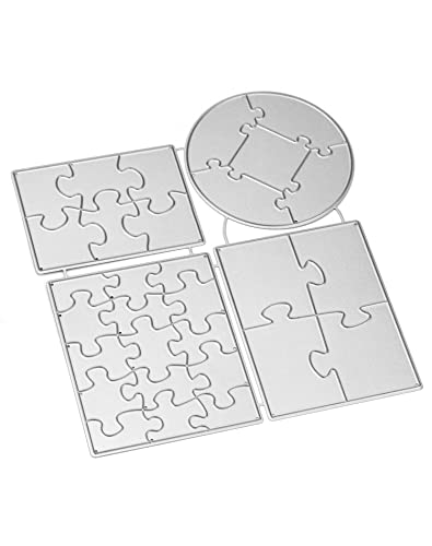 QWORK® Puzzle Stanzformen, Kohlenstoffstahl Stanzschablonen Metall Prägeschablonen für Scrapbooking, DIY Handwerk, Karten Machen von QWORK