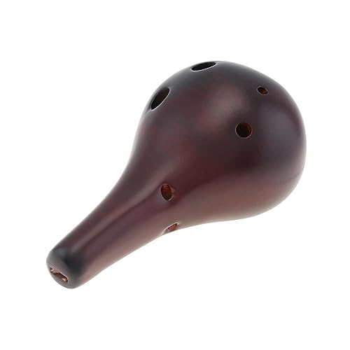 QXSJEDYCH Ocarina 6 Löcher Alto Tone C Ocarina Flöte Keramik Schwarz Keramik Smoky Glasur Flöte Musikinstrument for Anfänger Flöte von QXSJEDYCH