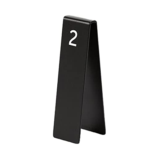 QXWDTW Tischnummern, Nummernkarten 1-10, Kreatives vertikales doppelseitiges Tischnummernschild, Restaurant-Nummernschild, Essenskarte, Tischpositionskarte, Tisch, 17 cm x 5 cm(Black) von QXWDTW