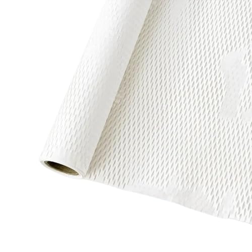 QXYOGO Wabenpapier Verpackungspapier 1 Rolle Blumenstraußpapier, Wabenblumen-Geschenkpapier, ausgehöhlte Blumenverpackung, Blumenstrauß, wasserfestes Floristen-Geschenkpapier(White) von QXYOGO