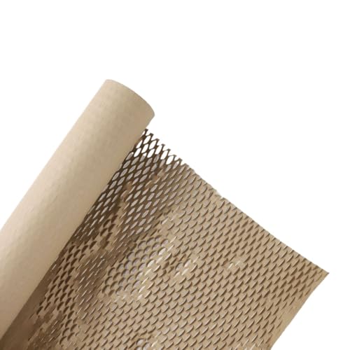 QXYOGO Wabenpapier Verpackungspapier 1 Rolle Mesh-Waben-Kunstpapier – weiß/schwarz/rosa/grün, dehnbares Gitterpapier for Blumenverpackungen, Kunstverpackungen for Blumenläden(Brown) von QXYOGO